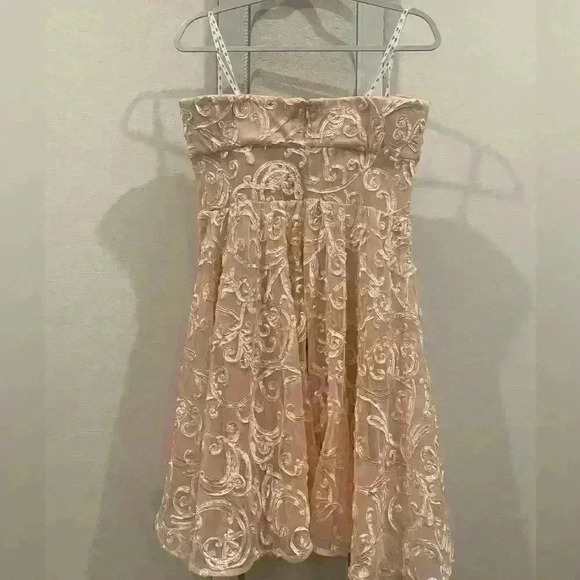 NWOT $268 SHO By Tadashi Sho Women's Pink Embroidered Fit & Flare Dress Size 12 - Picture 5 of 10